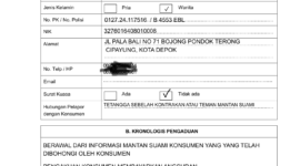 Foto : Bukti Lapdu Masyarakat Hasil History Payment Konsumen Hanya Bayar Angsuran 4x Cicilan.
